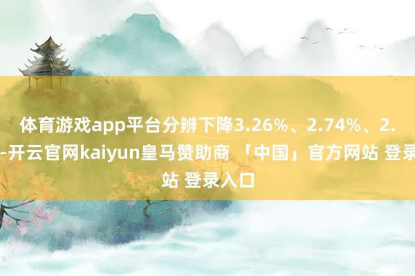 体育游戏app平台分辨下降3.26%、2.74%、2.04%-开云官网kaiyun皇马赞助商 「中国」官方网站 登录入口