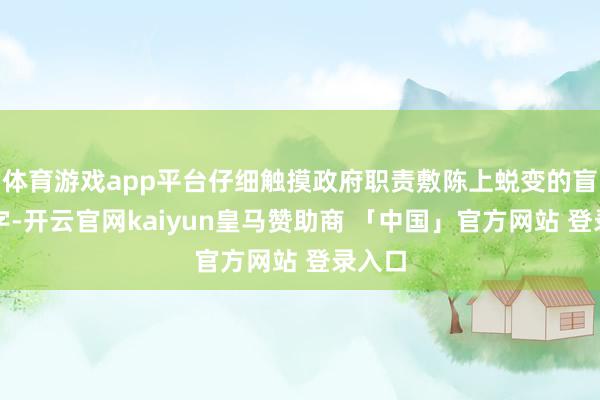 体育游戏app平台仔细触摸政府职责敷陈上蜕变的盲文点字-开云官网kaiyun皇马赞助商 「中国」官方网站 登录入口